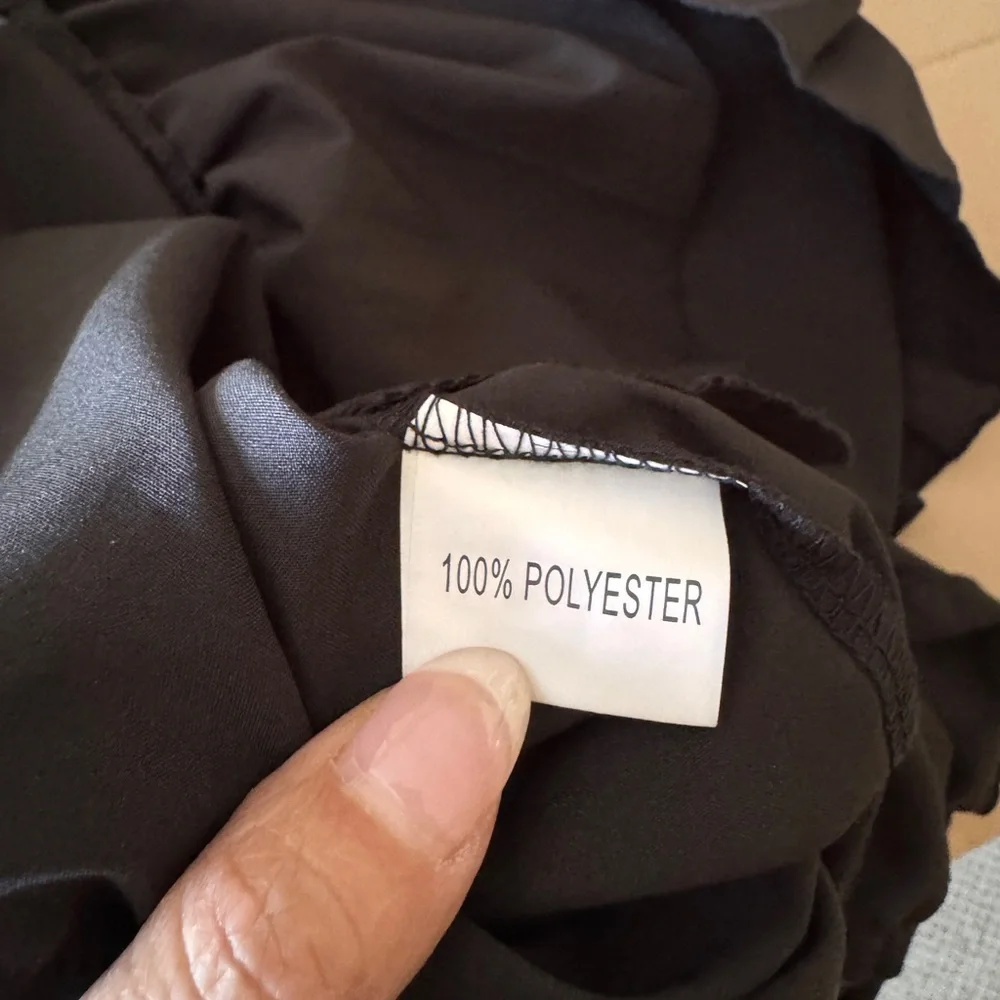 Elegant Black Ruffle Dress - Picture 5 of 5